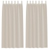 Rideau en Voile 2 pcs Couleur sable 245 x 140 cm Polyester 525059525059