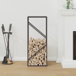 Portant de bois chauffage noir 40x25x100 cm 525062525062