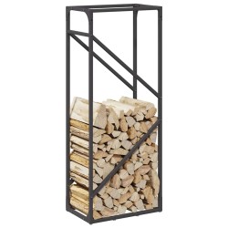 Portant de bois chauffage noir 40x25x100 cm 525062525062