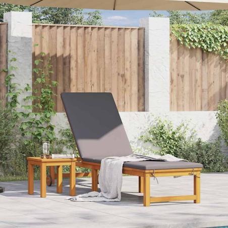Transat Marron 202 x 53 x 89 cm Bois d'Acacia Massif 525069525069
