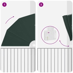 Écran de confidentialité pour balcon Vert foncé 160 x 160 cm 525087525087