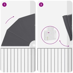 Écran de confidentialité pour balcon Noir 160 x 160 cm 525089525089