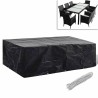 Housse de salon de jardin 8 œillets 300 x 140 x 90 cm 525092525092
