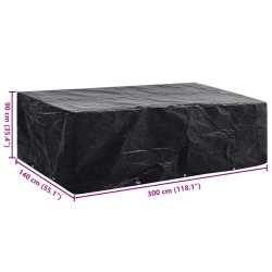 Housse de salon de jardin 8 œillets 300 x 140 x 90 cm 525092525092