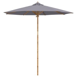 Parasol de jardin Gris foncé Ø 240 x 260 cm Bambou 525102525102