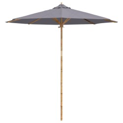 Parasol de jardin Gris foncé Ø 240 x 260 cm Bambou 525102525102