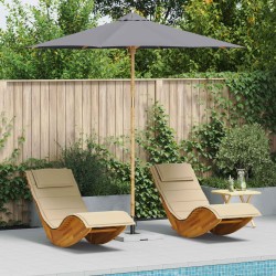 Parasol de jardin Gris foncé Ø 270 x 260 cm Bambou 525110525110