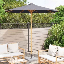 Parasol de jardin Gris foncé Ø 270 x 260 cm Bambou 525110525110