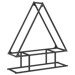 Portant de bois chauffage noir 80x25x90 cm 525111525111