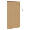 Store enrouleur avec des rideaux Marron 80 x 160 cm Bambou 525116525116