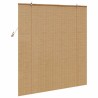 Store enrouleur avec des rideaux Marron 140 x 160 cm Bambou 525117525117