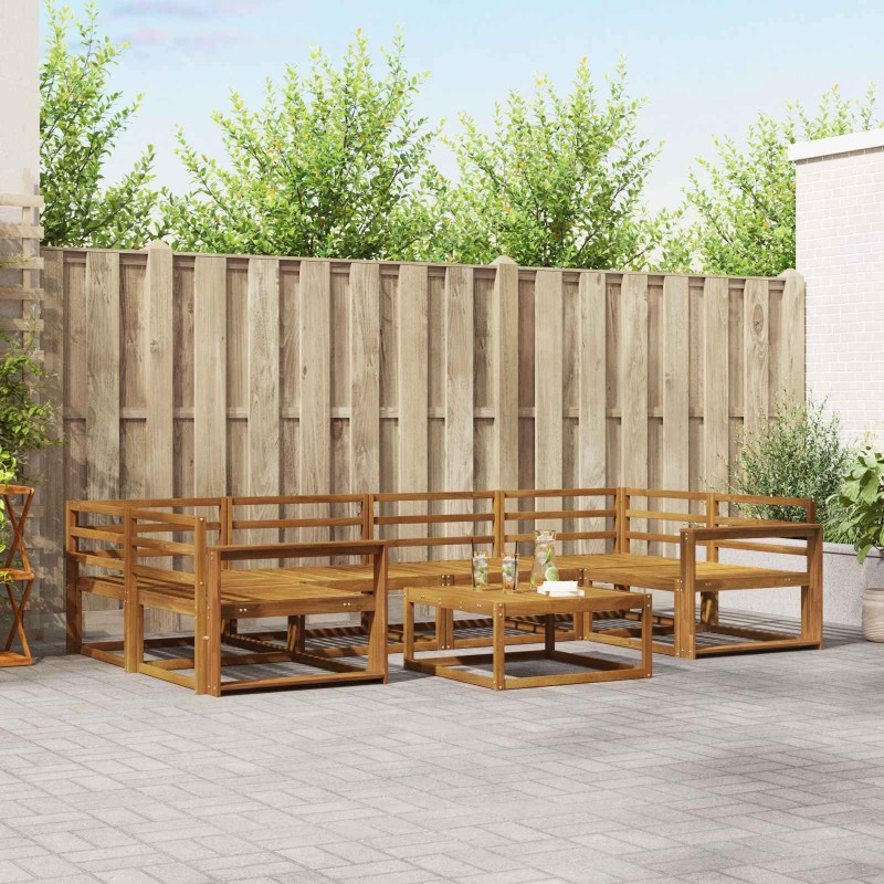 Ensemble de canapés d'extérieur 7 pcs Naturel 525120525120