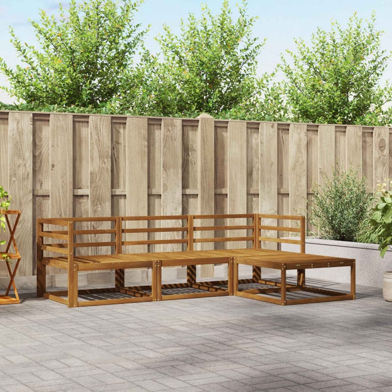 Ensemble de canapés d'extérieur 4 pcs Naturel 525121525121