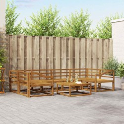 Ensemble de canapés d'extérieur 7 pcs Naturel 525122525122