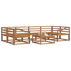 Ensemble de canapés d'extérieur 7 pcs Naturel 525122525122