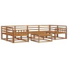 Ensemble de canapés d'extérieur 7 pcs Naturel 525125525125