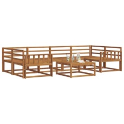 Ensemble de canapés d'extérieur 7 pcs Naturel 525125525125