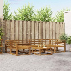 Ensemble de canapés d'extérieur 7 pcs Naturel 525126525126