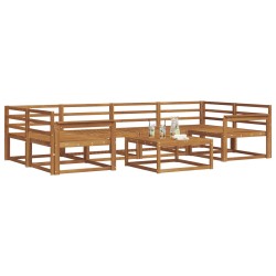 Ensemble de canapés d'extérieur 7 pcs Naturel 525126525126
