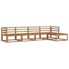 Ensemble de canapés d'extérieur 5 pcs Naturel 525127525127