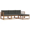 Ensemble de canapés d'extérieur 4 pcs Naturel et Anthracite 525129525129