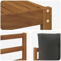 Ensemble de canapés d'extérieur 4 pcs Naturel et Anthracite 525129525129