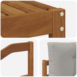 Ensemble de canapés d'extérieur 5 pcs Gris Naturel et Clair 525132525132