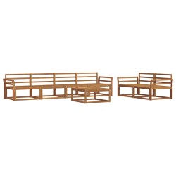 Ensemble de canapés d'extérieur 7 pcs Naturel 525135525135