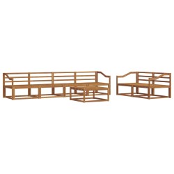 Ensemble de canapés d'extérieur 7 pcs Naturel 525136525136