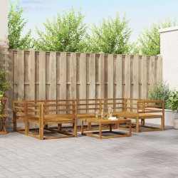 Ensemble de canapés d'extérieur 7 pcs Naturel 525137525137