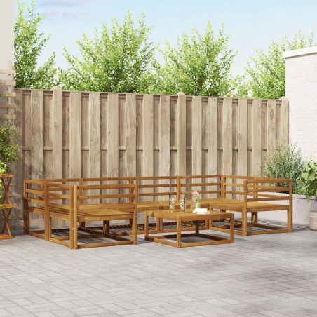 Ensemble de canapés d'extérieur 7 pcs Naturel 525137525137