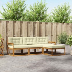 Ensemble de canapés d'extérieur 4 pcs Naturel et Crème 525138525138