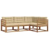 Ensemble de canapés d'extérieur 4 pcs Naturel et Beige 525141525141