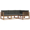 Ensemble de canapés d'extérieur 4 pcs Naturel et Anthracite 525143525143