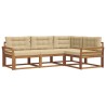 Ensemble de canapés d'extérieur 4 pcs Naturel et Beige 525144525144