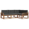 Ensemble de canapés d'extérieur 4 pcs Naturel et Anthracite 525145525145