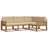 Ensemble de canapés d'extérieur 4 pcs Naturel et Beige 525148525148