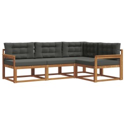 Ensemble de canapés d'extérieur 4 pcs Naturel et Anthracite 525149525149