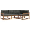 Ensemble de canapés d'extérieur 4 pcs Naturel et Anthracite 525149525149
