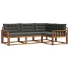 Ensemble de canapés d'extérieur 4 pcs Naturel et Anthracite 525150525150