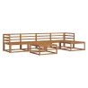 Ensemble de canapés d'extérieur 6 pcs Naturel 525153525153