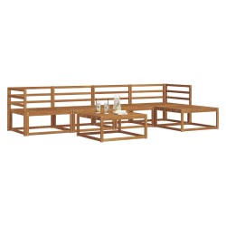 Ensemble de canapés d'extérieur 6 pcs Naturel 525153525153