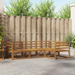 Ensemble de canapés d'extérieur 4 pcs Naturel 525157525157