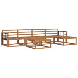 Ensemble de canapés d'extérieur 6 pcs Naturel 525158525158