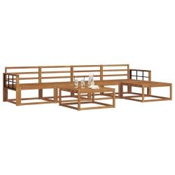 Ensemble de canapés d'extérieur 6 pcs Naturel 525158525158