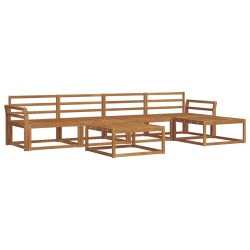 Ensemble de canapés d'extérieur 6 pcs Naturel 525161525161
