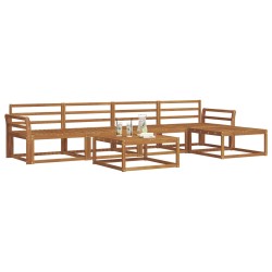 Ensemble de canapés d'extérieur 6 pcs Naturel 525161525161