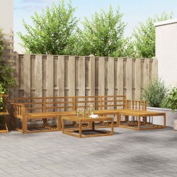 Ensemble de canapés d'extérieur 6 pcs Naturel 525162525162