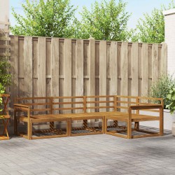 Ensemble de canapés d'extérieur 4 pcs Naturel 525163525163