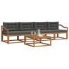 Ensemble de canapés d'extérieur 5 pcs Naturel et Anthracite 525164525164